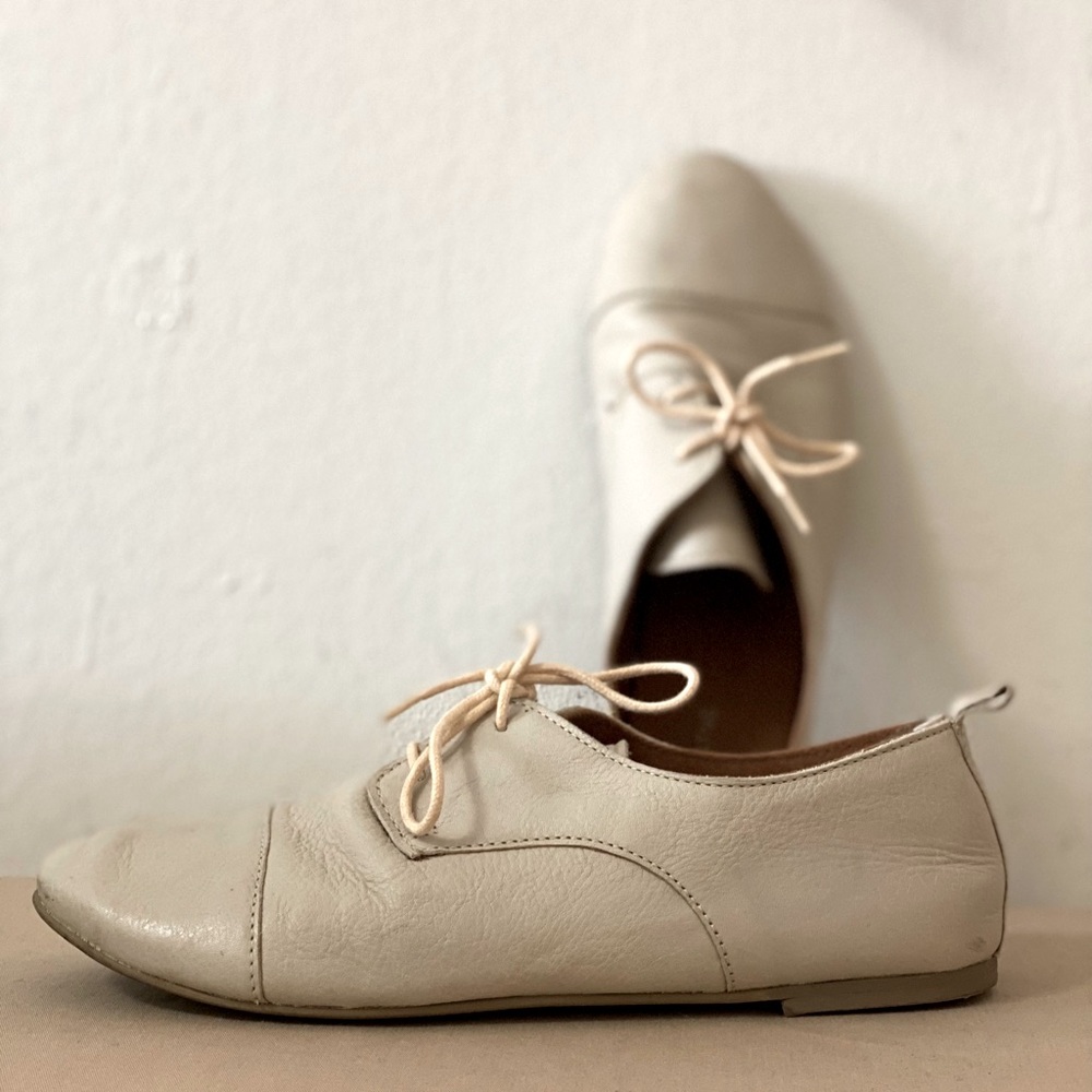 Beige - Leather Women’s Flats size 37